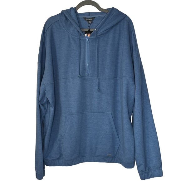 NWT Eddie Bauer 1/2 Zip French Terry Hoodie - Picture 1 of 9